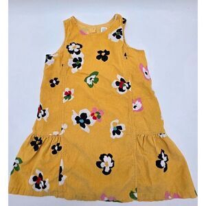 Baby Gap Yellow Floral Corduroy Dress